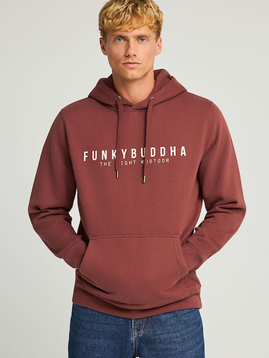 Funky Buddha Sweatshirt with Hood Brown