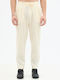Men's Trousers Elastic Ecru