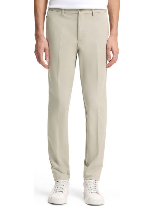 Boss Trousers Elastic in Slim Fit Beige