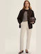 Women's Fabric Trousers White