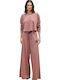 Women's Fabric Trousers Noir, Pink