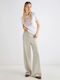 Women's Fabric Trousers Ivory