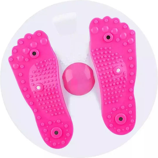Disc Rotativ Exercițiu Abdominal Jup *15027-10 Dc Masaj Pliant pentru Picioare 27 X 27 Cm Alb Roz
