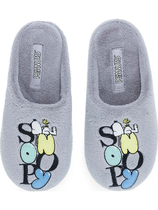 Snoopy Peanuts Winter Damen Hausschuhe Beige
