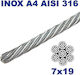 M8036-4-4 Stainless Steel Wire Rope Ø4mm Inox A4-aisi 316 1 Meter