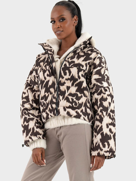 Only Betty Kurz Damen Puffer Jacke für Winter Pumice Stone