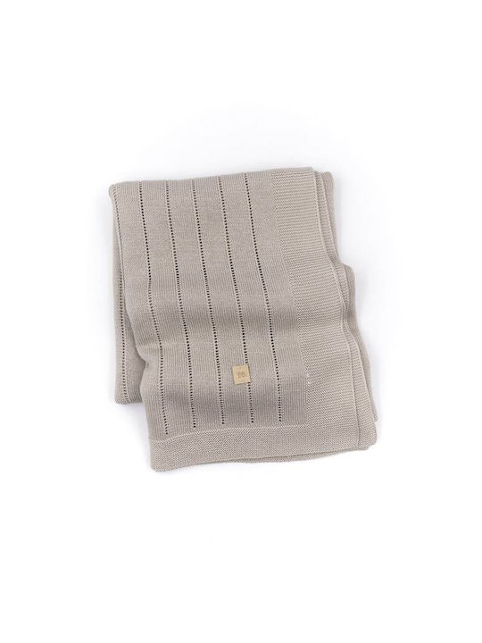 Bamboom Blanket Nursery Swaddling Blankets Knitted Brown 100x75cm