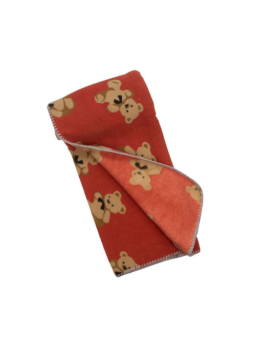 Kamtex Baby Κουβέρτα Αγκαλιάς & Λίκνου Fleece Κόκκινη 85x85εκ.