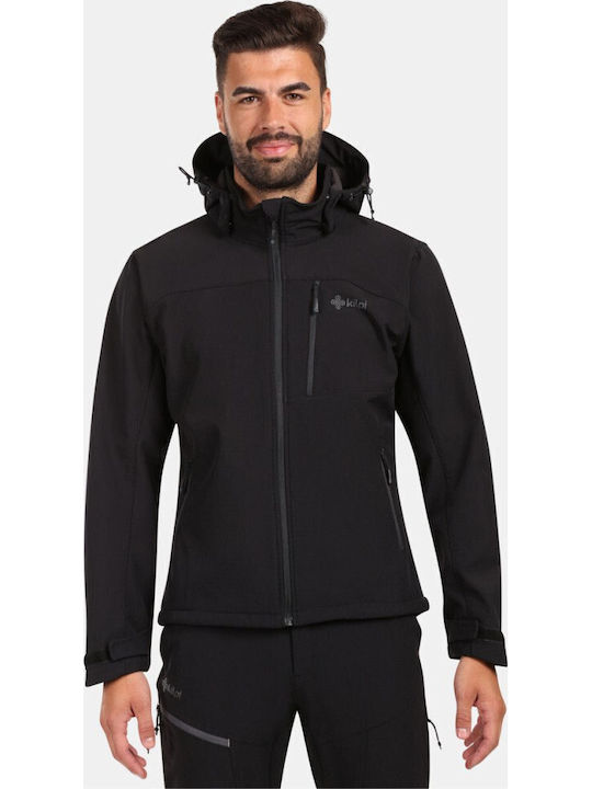 Geacă De Iarnă Softshell Impermeabilă și Cu Protecție Împotriva Vântului Neagră Black
