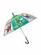 Perletti Kids Curved Handle Umbrella Transparent