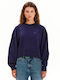 Cropped Women's Sweatshirt Purple