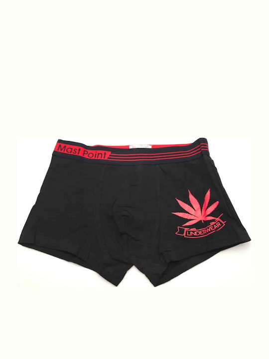 Herren Baumwoll Boxer Schwarz