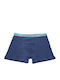 Herren Baumwoll Boxer Mit Meander Muster Dunkelblau