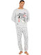 Gisela Men's Winter Pajamas Set Gray