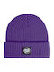 Dot Label Beanie Beanie Knitted in Purple color