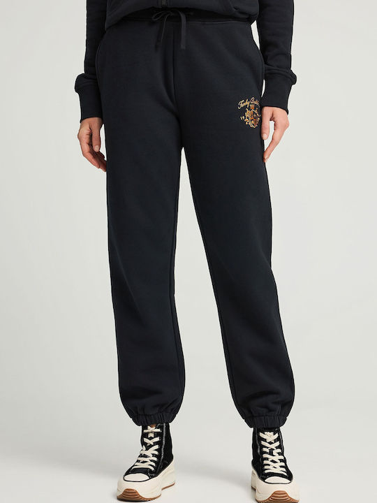 Funky Buddha Παντελόνι Φόρμας με Λάστιχο Black