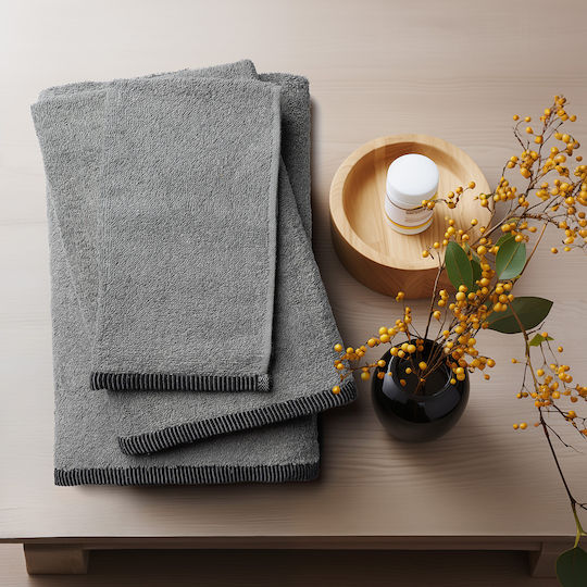 Beauty Home Σετ 3τμχ Art 3451 Γκρι Βάρους 450gr/m²