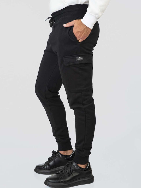 Cargo Παντελόνι Φόρμας με Λάστιχο Black