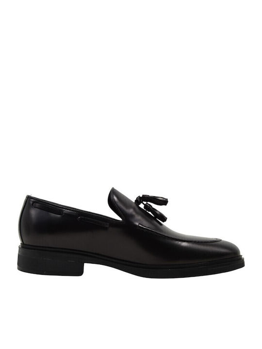 Δερμάτινα Ανδρικά Loafers σε Μαύρο Χρώμα