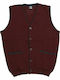 Herren Strickjacke mit Knöpfen Burgundisch