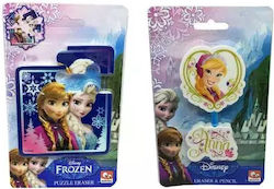 Frozen Set 6 Pieces Puzzle Erasers Anna 2 Erasers Pencil Anna 056720-1 056720+056713-1