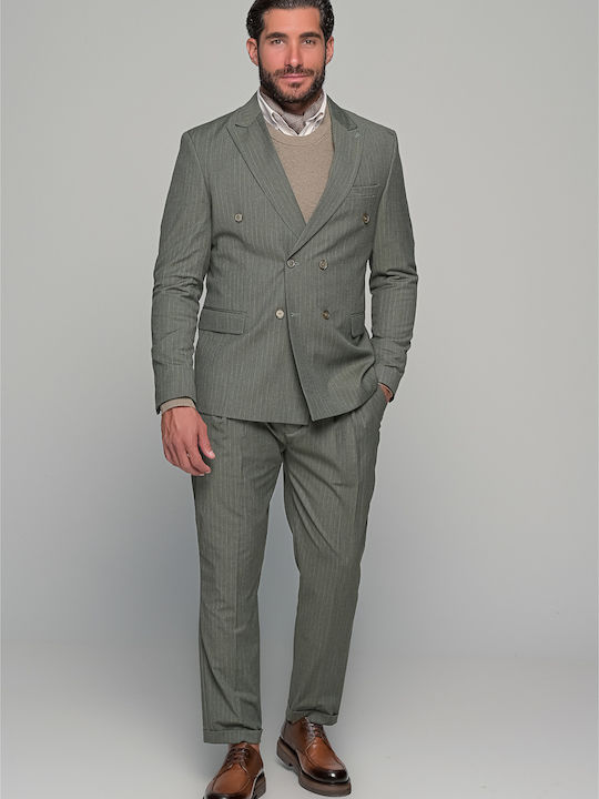 Ben Tailor Oxford Men's Suit Slim Fit Khaki