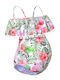 Maternity Swimwear Floral Flamingo Pink