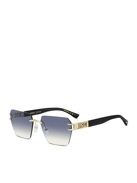 Dsquared2 Women's Sunglasses with Gold Metal Fr...