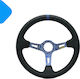 Three Spoke Car Steering Wheel Blue/Blue