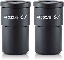 Wf30x/9 30мм – Комплект 2 Широкоъгълни Окуляри за Микроскоп 9 мм Поле на Видимост Регулиране на Диоптъра Високо Увеличение 30x Wf30x/9 30мм – Комплект 2 Широкоъгълни Окуляри за Микроскоп 9 мм Поле на Видимост Регулиране на Диоптъра Високо Увеличение 30x