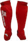 Olympus Sport Cotton Shin Guards Adults Red
