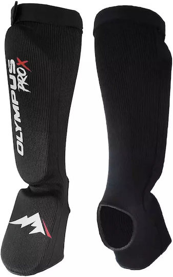 Olympus Sport Cotton Shin Guards Adults Black