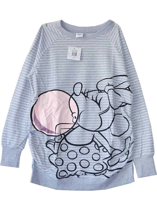 Disney Minnie Mouse Γυναικεία Μπλούζα Εγκυμοσύνης Dis Mf 53 18 8187 Mama Γκρι