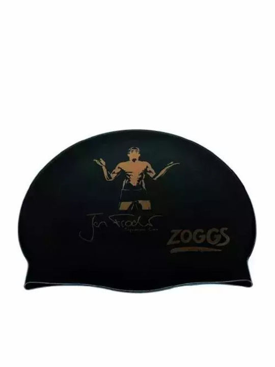 Zoggs Silicone Swimming Cap 6007841 10-195 Jan Frodeno Signature Non-slip One Size Black Summer 07