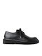 Leder Damen Derby in Schwarz Farbe