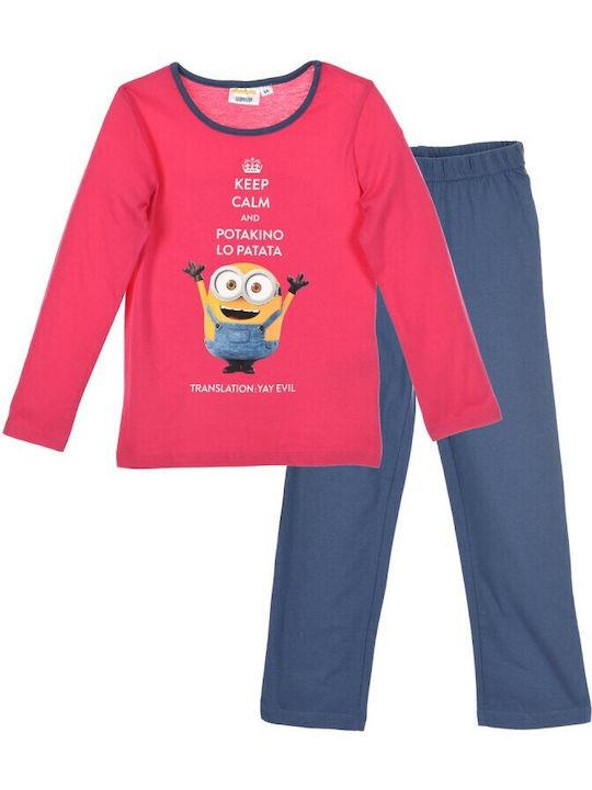Minions Kinder Schlafanzug Fuchsia