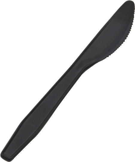 Μαχαιρι Πλαστικο Ps 18cm Premium Μαυρο 50τεμ/πακετο