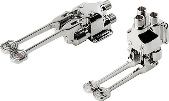 Double Hot-Cold Foot Pedal Valve Interflex Chrome 345370 Mcm