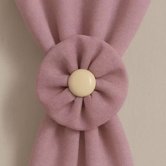 Curtain Tie-Back Flower Jsmb Pink