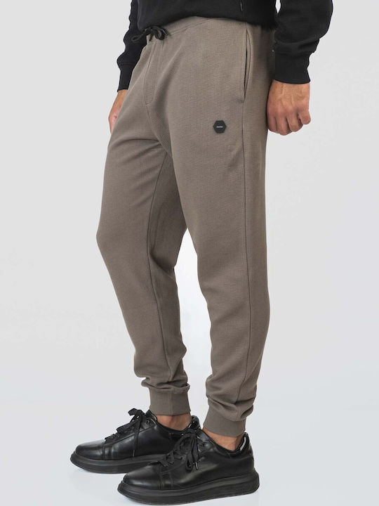 Double Sweatpants with Elastic Dk-smoke