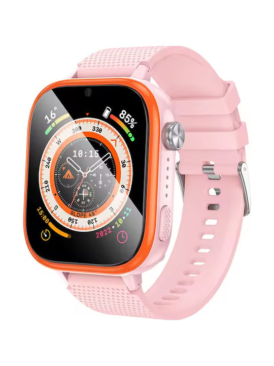Hoco Παιδικό Smartwatch 4G με GPS & Κάμερα Ροζ