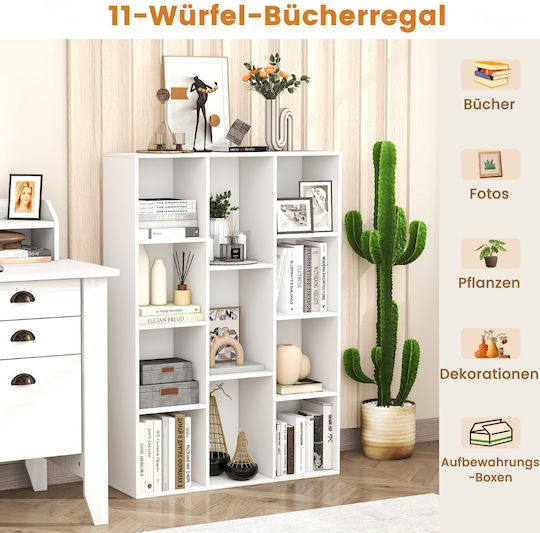 White Bookcase 74x24x106cm