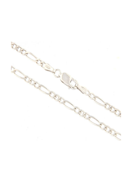 925forever Ασημένια Αλυσίδα Λαιμού Λεπτή Πάχους 2.4mm και Μήκους 60cm