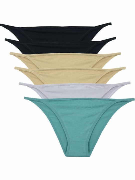 Βαμβακερά Γυναικεία Slip MultiPack Multicolour