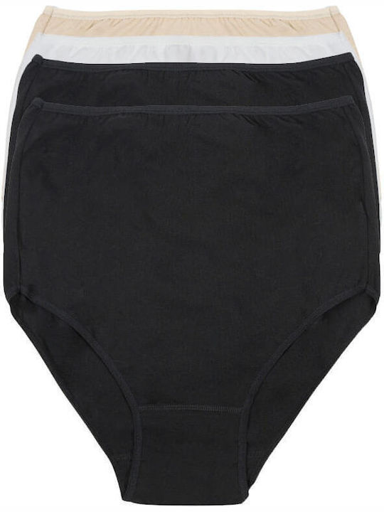 4/4 Plus Women's Slip MultiPack Black, Beige, White
