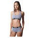 Dominant Underwear Set with Slip Gray