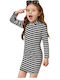 Children's Dress White - Black