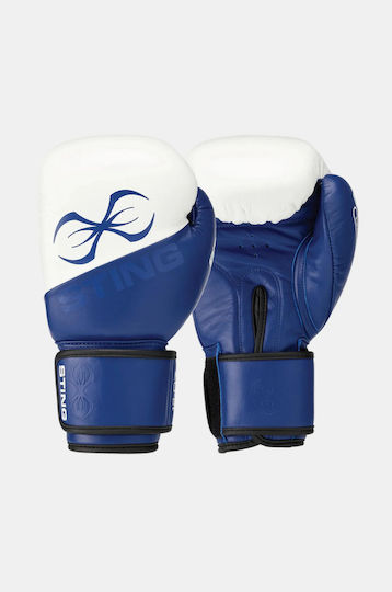 Sting Boxhandschuhe Leder für Kampf Blau