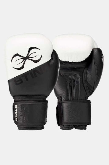 Sting Boxhandschuhe Leder für Kampf Schwarz