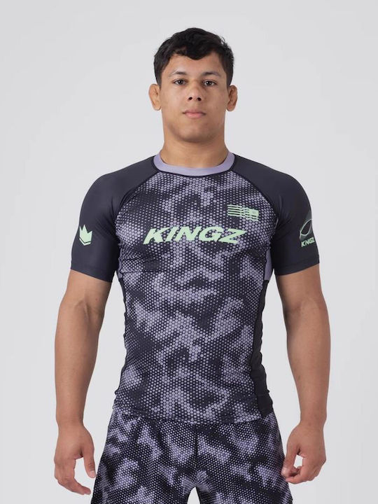 Kingz Short Sleeve Shirt KRS142 for Jiu-Jitsu Black